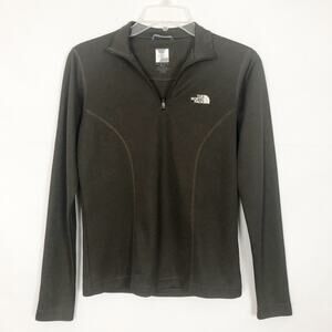 The North Face 1/4 Zip Brown Long Sleeve Pullover